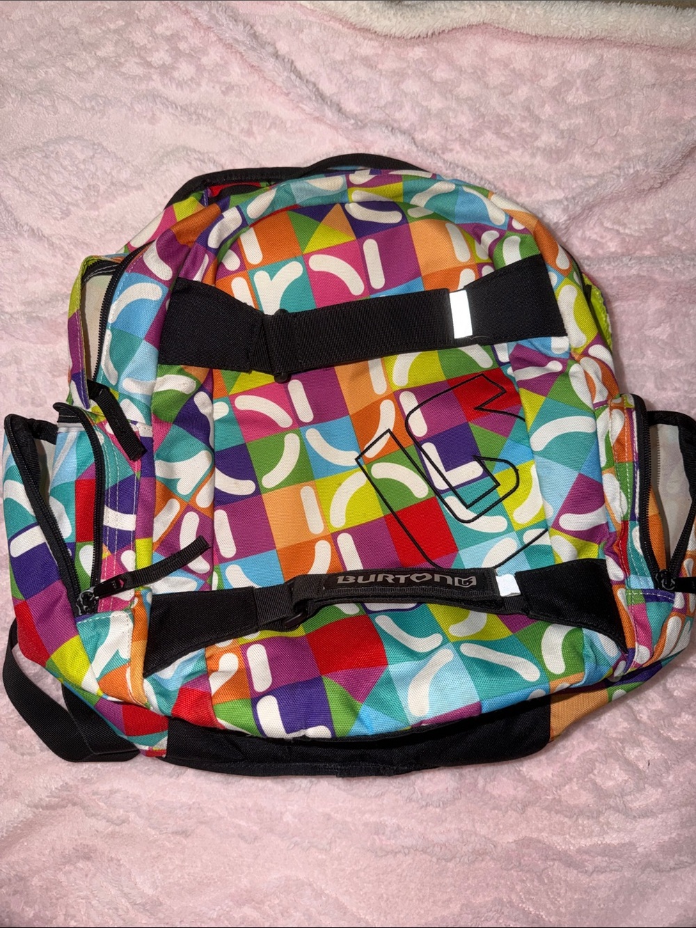 Burton Colorful Geometric Patchwork Backpack